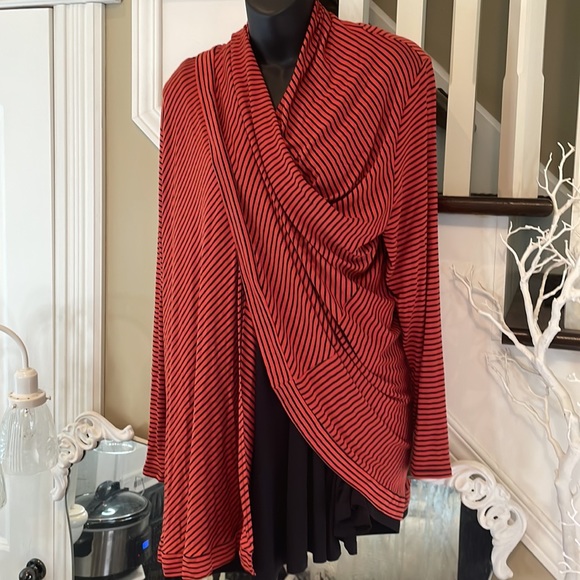 Susan Lawrence Lightweight Striped Cardigan Sweater - Picture 8 of 9